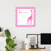 Giraffe Baby Bedroom Poster (Thuiskantoor)
