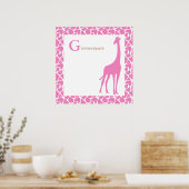 Giraffe Baby Bedroom Poster (Keuken)