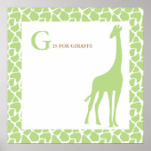 Giraffe Baby Bedroom Poster (Voorkant)