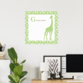 Giraffe Baby Bedroom Poster (Thuiskantoor)