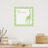 Giraffe Baby Bedroom Poster (Keuken)