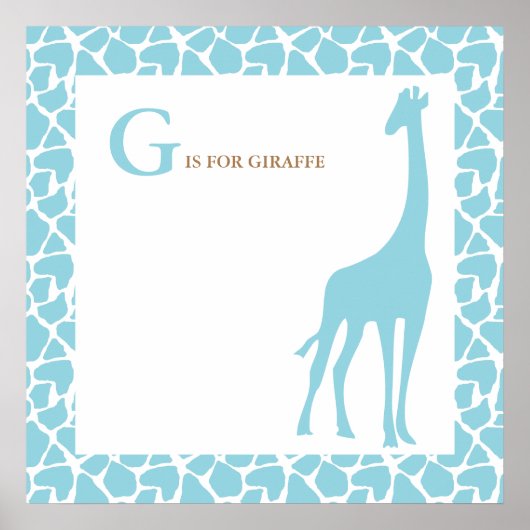 Giraffe Baby Bedroom Poster (Voorkant)