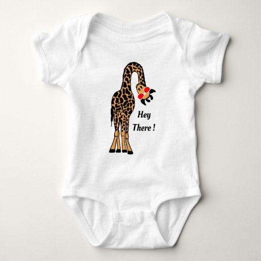 Giraffe Baby Bodysuit - Hipster Animal Romper Gift (Voorkant)