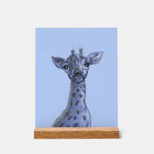 Giraffe Baby Boy Acryl Bord