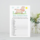 Giraffe Baby Dieren Naam Game (Staand voorkant)
