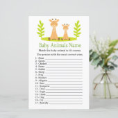Giraffe Baby Dieren Naam Spel (Staand voorkant)