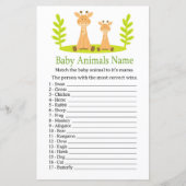 Giraffe Baby Dieren Naam Spel (Voorkant)