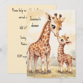 Giraffe Baby Digitale Download Uitnodiging