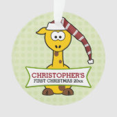 Giraffe Baby eerste Kerstmis Ornament (voorkant)
