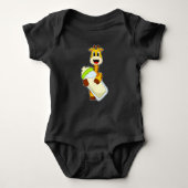 Giraffe Baby flesje Melk Romper (Voorkant)