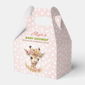 Giraffe Baby Meisje Douche Wild Een Meisje Safari Bedankdoosjes (Achterkant)