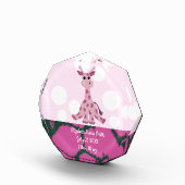 Giraffe Baby Meisjes Geboortedatum Fotoblokken (Rechts)