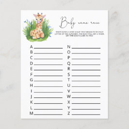 Giraffe - Baby naam race spel