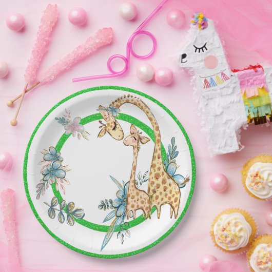 Giraffe Baby-partij Bord Goederenpapier (Feest)