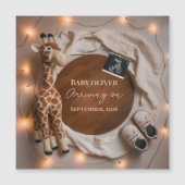  giraffe baby reveal pregnancy announcement card (Voorkant)