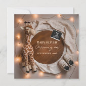  giraffe baby reveal pregnancy announcement card aankondiging (Voorkant)