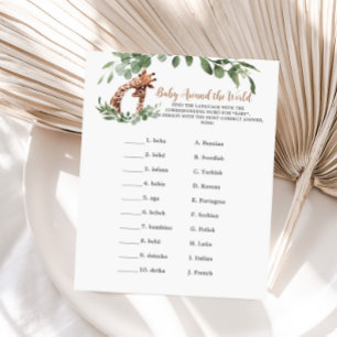 Giraffe baby rond de wereld spel