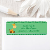 Giraffe | Baby Safari Dieren | Gepersonaliseerd Etiket (Insitu)