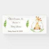 Giraffe Baby shower Banner (Horizontaal)