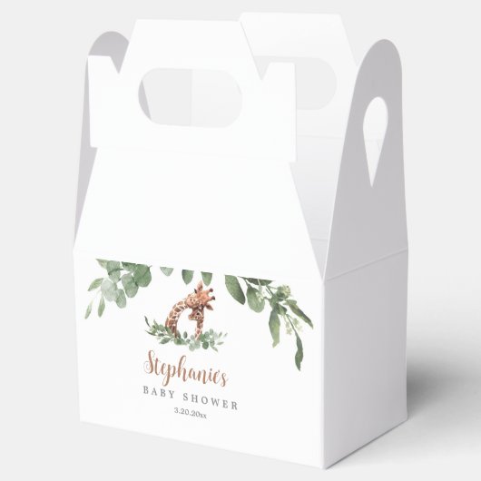 Giraffe Baby shower Bedankdoosjes (Geopend)