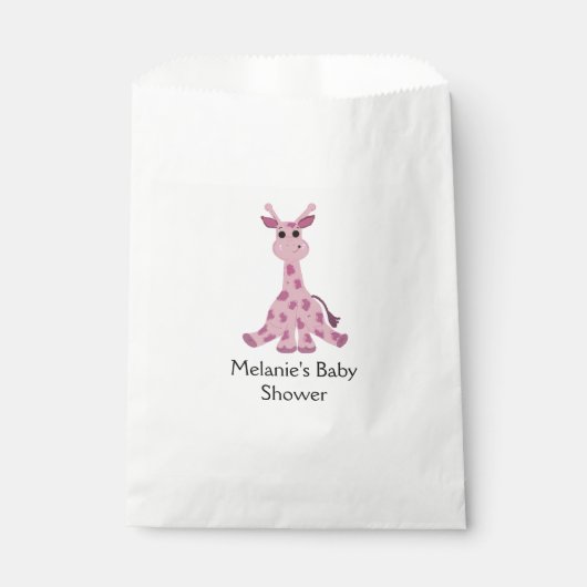 Giraffe Baby Shower Bedankzakje (Voorkant)