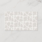 Giraffe Baby shower Beige Luier Raffle Ticket Informatiekaartje (Achterkant)