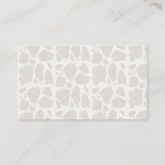 Giraffe Baby shower Beige Luier Raffle Ticket Informatiekaartje (Achterkant)
