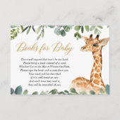 Giraffe baby shower boek in plaats van een kaart (Voorkant)