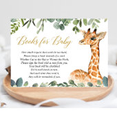 Giraffe baby shower boek in plaats van een kaart