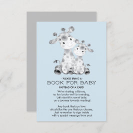 Giraffe Baby shower Boek voor Baby Kaart
