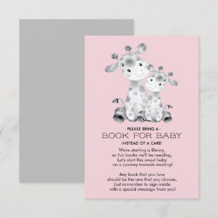 Giraffe Baby shower Boek voor Baby Kaart