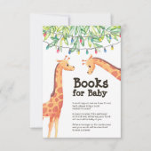 Giraffe Baby shower Book Enclosure Card Kaart (Voorkant)