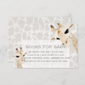 Giraffe Baby shower Book Request Card Informatiekaartje (Voorkant / Achterkant)