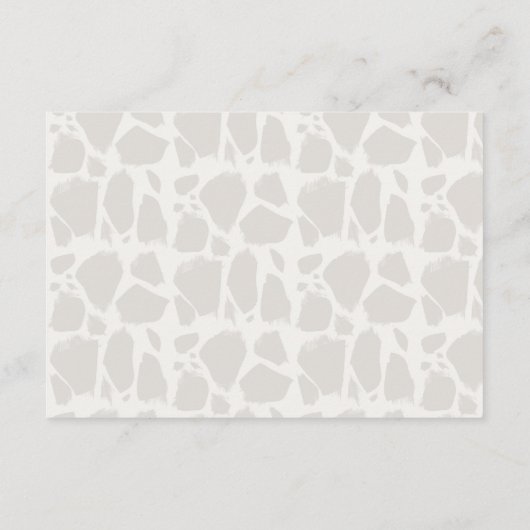 Giraffe Baby shower Book Request Card Informatiekaartje (Achterkant)