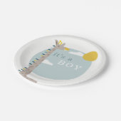 Giraffe Baby shower Borden - Boy Papieren Bordje (Gekanteld)