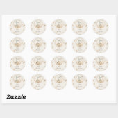 Giraffe Baby Shower Dank Je Ronde Sticker (Vel)
