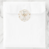 Giraffe Baby Shower Dank Je Ronde Sticker (Tas)