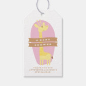 Giraffe Baby shower dank u cadeau Label Cadeaulabel (Voorkant)