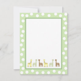 Giraffe baby shower dank u uw opmerkingen bedankkaart