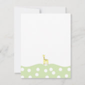 Giraffe baby shower dank u uw opmerkingen bedankkaart (Achterkant)