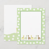 Giraffe baby shower dank u uw opmerkingen bedankkaart (Voorkant / Achterkant)