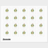 Giraffe - Baby Shower ex-libris Vierkante Sticker (Vel)