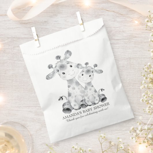 Giraffe Baby shower Favor Bags Bedankzakje (Geknipt)