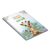 Giraffe Baby shower Gastenboek Notitieboek (Rechterzijde)