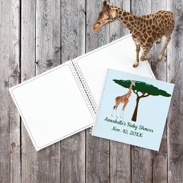 Giraffe Baby shower Guest Book Notitieboek