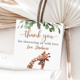 Giraffe baby shower gunst sticker