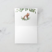 Giraffe Baby shower Hartelijk dank Bedankkaart (Binnen)