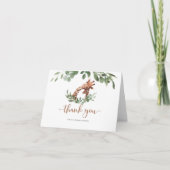 Giraffe Baby shower Hartelijk dank Bedankkaart (Voorkant)