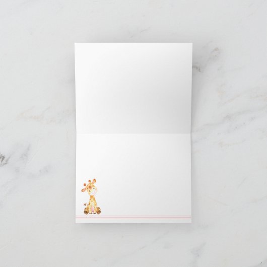 Giraffe Baby shower Hartelijk dank voor uw kaarten (Binnen)
