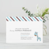 GIRAFFE | BABY SHOWER INVITATIE KAART (Staand voorkant)